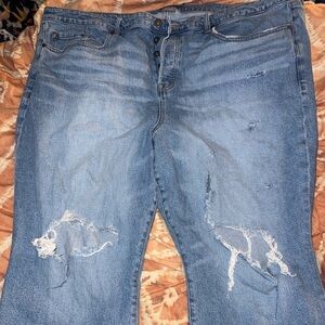 Torrid Light Blue Distressed Boyfriend Jeans 26R